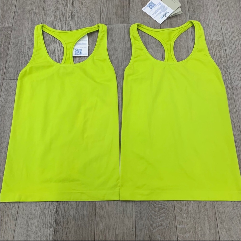 NIKIBIKI Seamless Neon Green Racer Back Ta…